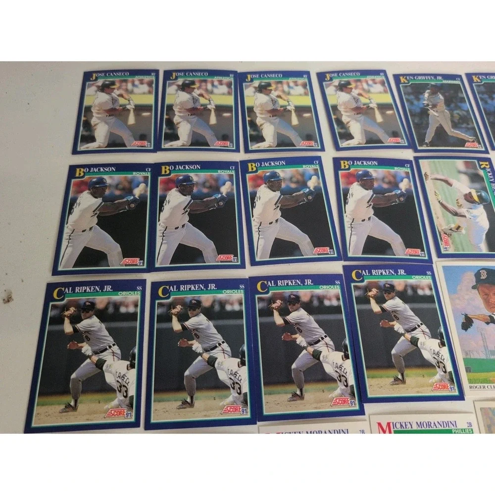 Mixed Lot Of 158 Gradable Baseball Cards 1991 Score Superstars Ken Griffey More!